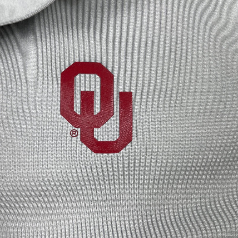 Oklahoma Sooners Jordan Quarter Zip Pullover Mens Small Grey CN9871-012 OU - Picture 5 of 12